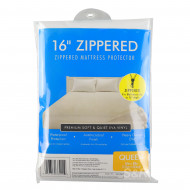 Martha Stewart Collection 16-inch Zippered Mattress Protector Queen Size 1pc 